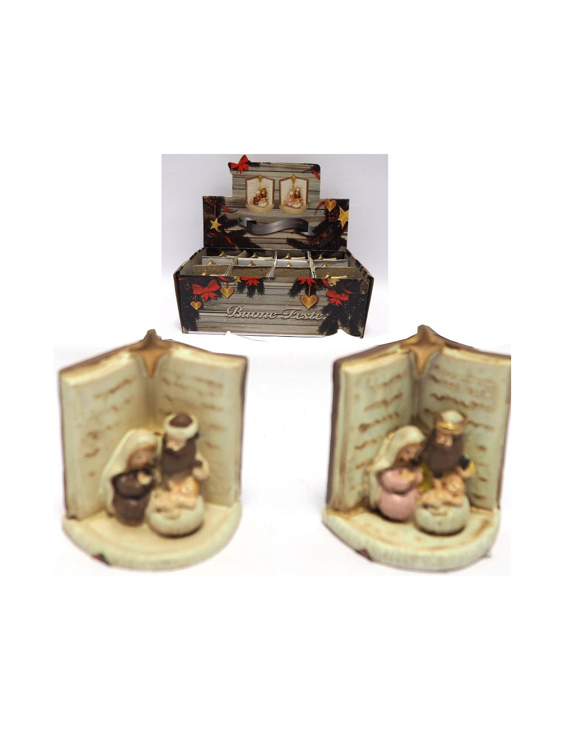 PERSONAGGI PRESEPE: vendita online NATIVITA' 69345 SU BASE CON LIBRO 7X6X4,5CM ASSORTITO in offerta