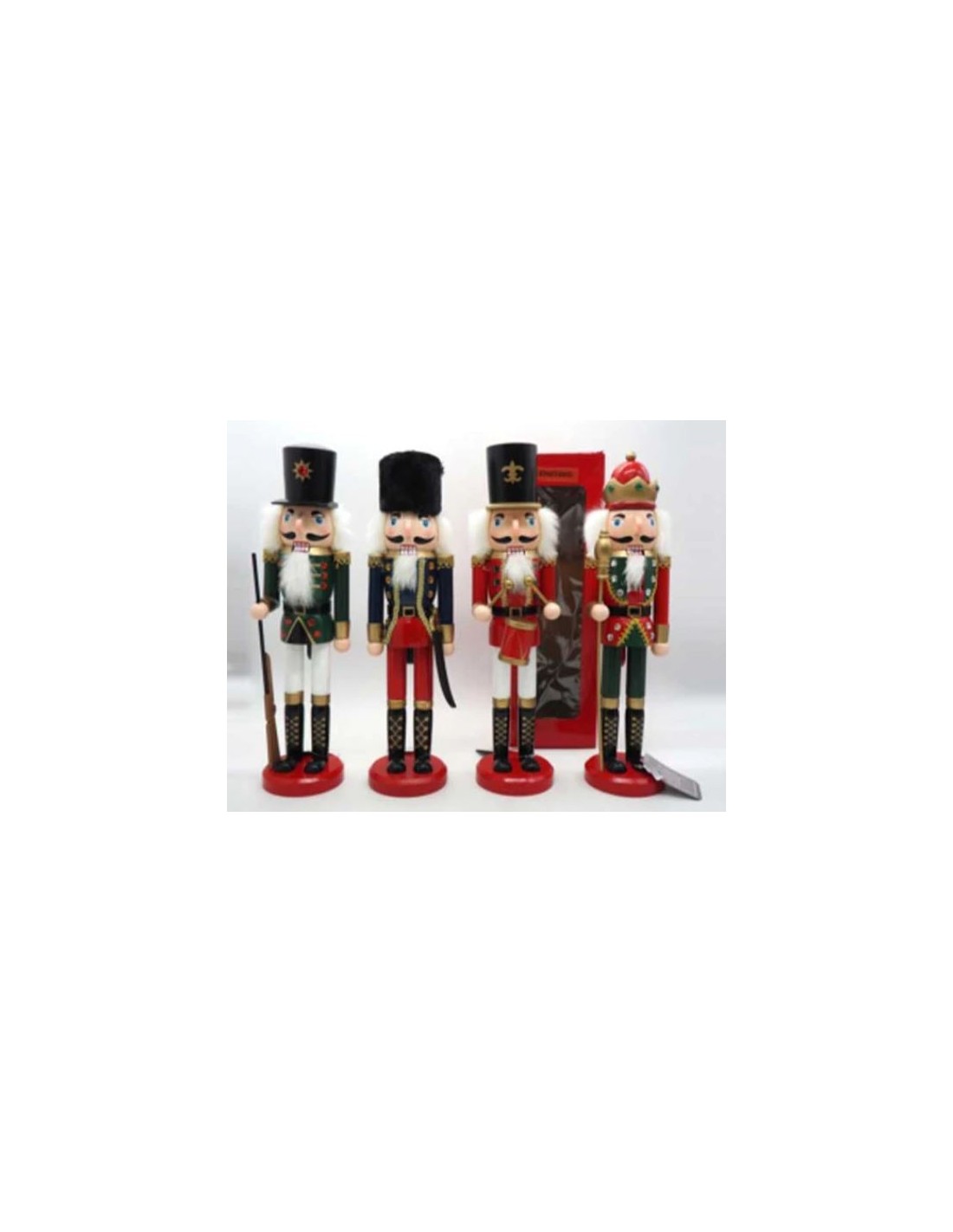 OGGETTISTICA NATALE: vendita online Soldatino Schiaccianoci H38cm Assortito, Decorazione Natalizia Classica da Terra o Mensol...