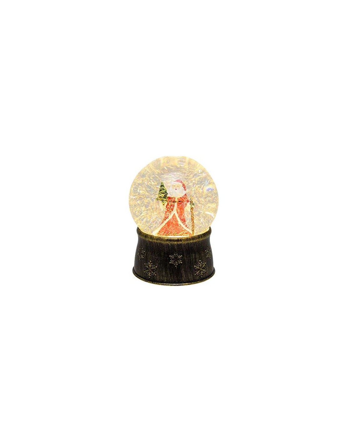 LUCI DI NATALE: vendita online SFERA VETRO GLITTER LED BIANCO CALDO 67165 in offerta