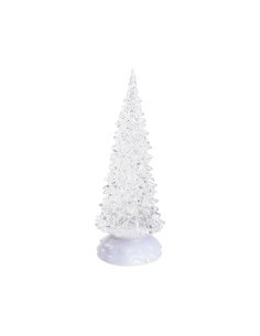 LUCI DI NATALE: vendita online Albero Acrilico Glitter LED Ice 27cm, Effetto Ghiaccio con Illuminazione RGB, a Batteria in of...