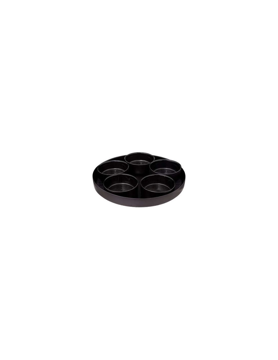 ACCESSORI VARI: vendita online SET APERITIVO 194161A 5 CIOTOLE CON VASSOIO VETRO NERO in offerta