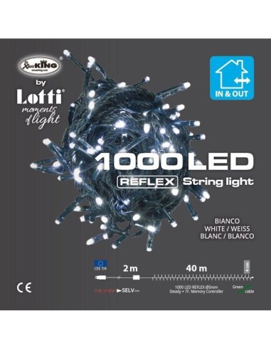 LUCI DI NATALE: vendita online Catena Luminosa di Natale 1000 LED Bianco Freddo – La Magia di Natale illumina ogni spazio in ...