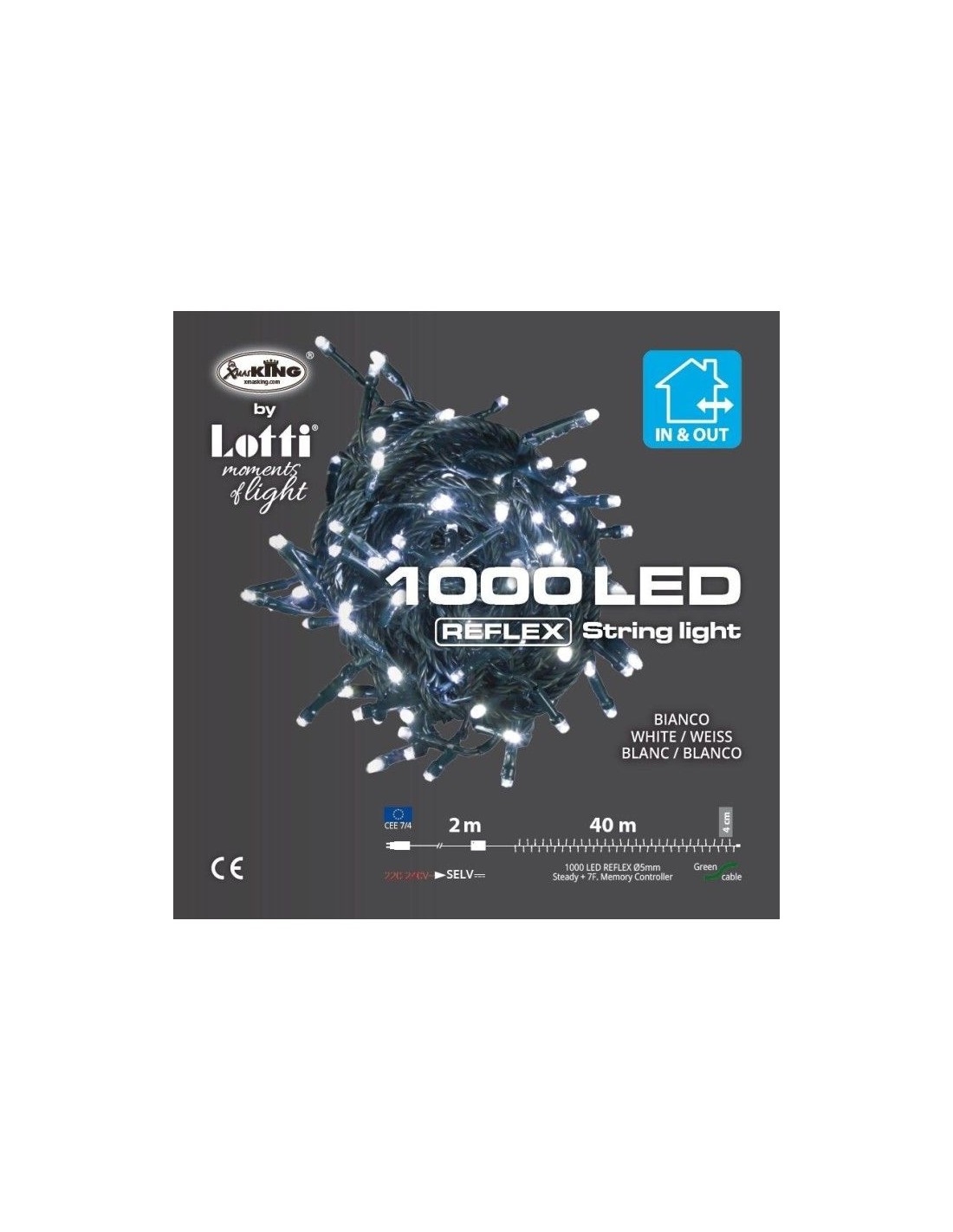 LUCI DI NATALE: vendita online Catena Luminosa di Natale 1000 LED Bianco Freddo – La Magia di Natale illumina ogni spazio in ...