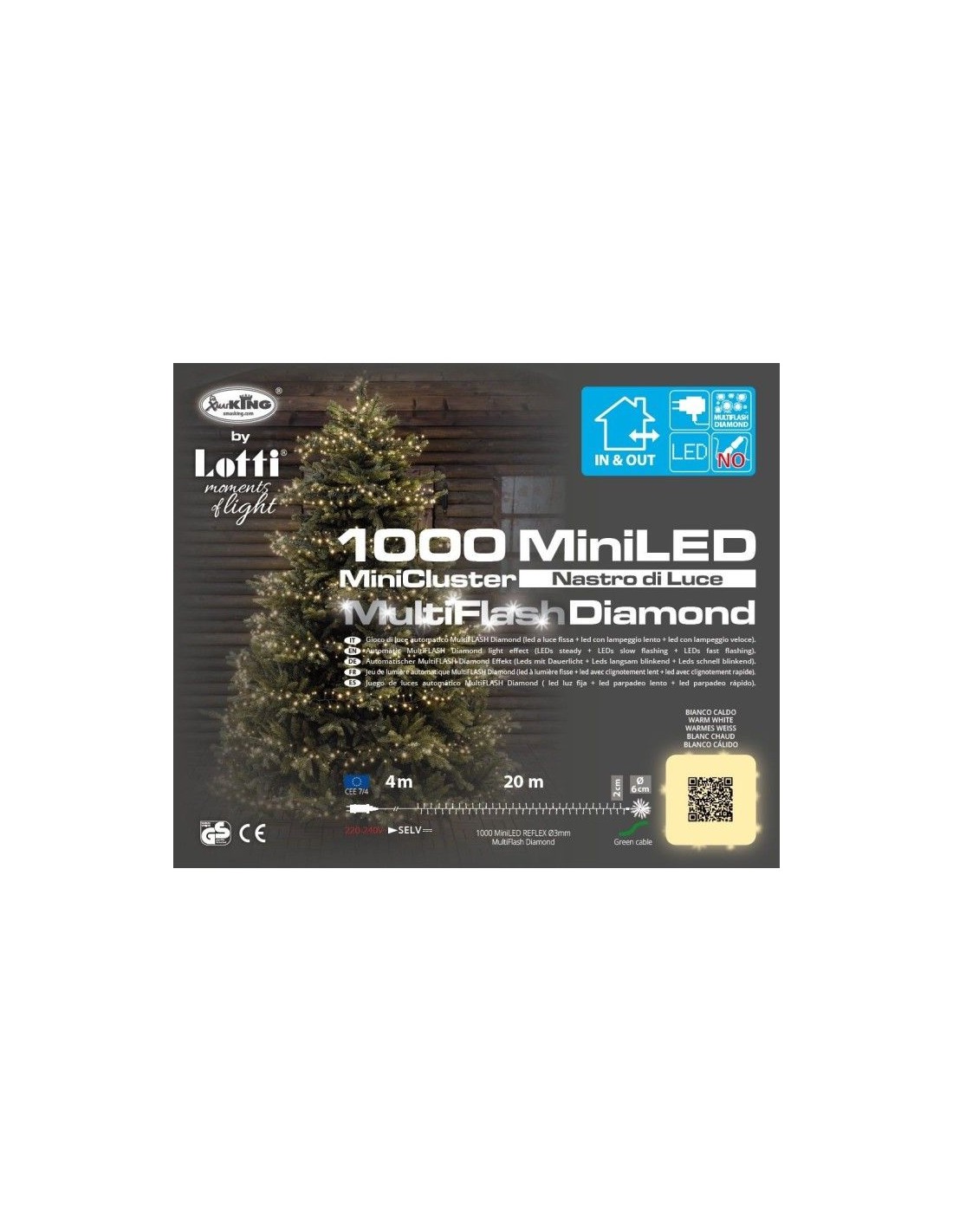 LUCI DI NATALE: vendita online Catena Luminosa 100 MiniLED Bianco Caldo - La Magia di Natale a casa tua in offerta