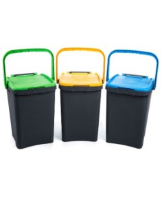 PATTUMIERE: vendita online TRIS PATTUMIERA ECOLOGIC 28LT COLORI ASSORTITI in offerta