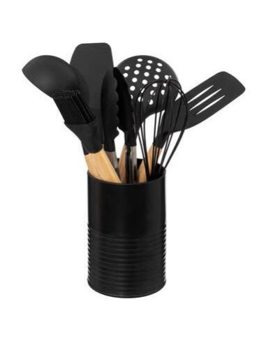 UTENSILI CUCINA: vendita online SET 7 UTENSILI 189394 CON CONTENITORE METALLO in offerta