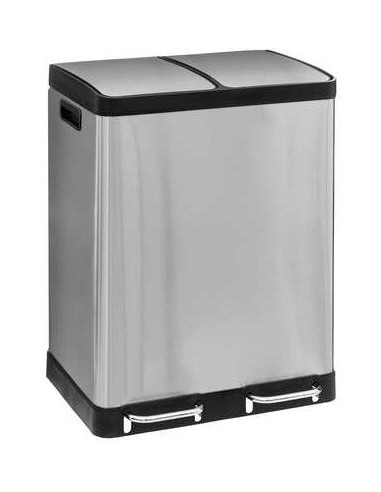 PATTUMIERE: vendita online PATTUMIERA DOPPIA 186157A ARIANE 30+30LT INOX ARGENTO in offerta