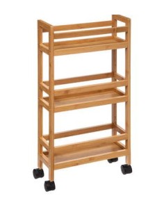CARRELLI E MENSOLE: vendita online CARRELLO 174521 3 PIANI BAMBOO 36X15X75CM in offerta