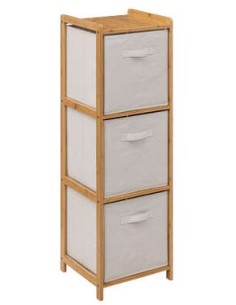 MOBILETTI E CONSOLE: vendita online SCAFFALE 174901 BAMBOO 35X33X110CM CON 3 CESTINI PORTAOGGETTI in offerta