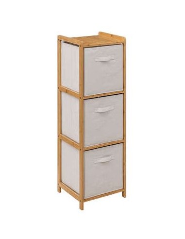 MOBILETTI E CONSOLE: vendita online SCAFFALE 174901 BAMBOO 35X33X110CM CON 3 CESTINI PORTAOGGETTI in offerta