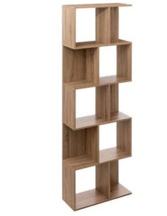 MOBILETTI E CONSOLE: vendita online SCAFFALE 193520 DOPPIA COLONNA 60X24X179CM EFFETTO ROVERE NATURALE in offerta