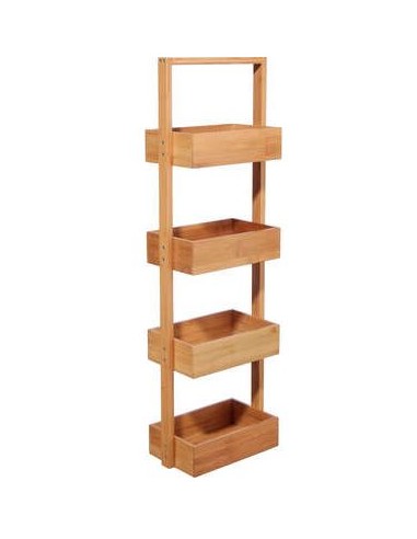 SPECCHI E MOBILETTI: vendita online SCAFFALE 216716020 BAMBOO 4 PIANI 25X16X88CM in offerta