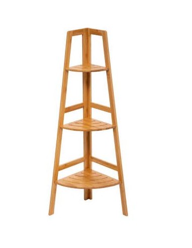 SPECCHI E MOBILETTI: vendita online SCAFFALE ANGOLARE 174519 BAMBOO 3 PIANI 32X32X103CM in offerta