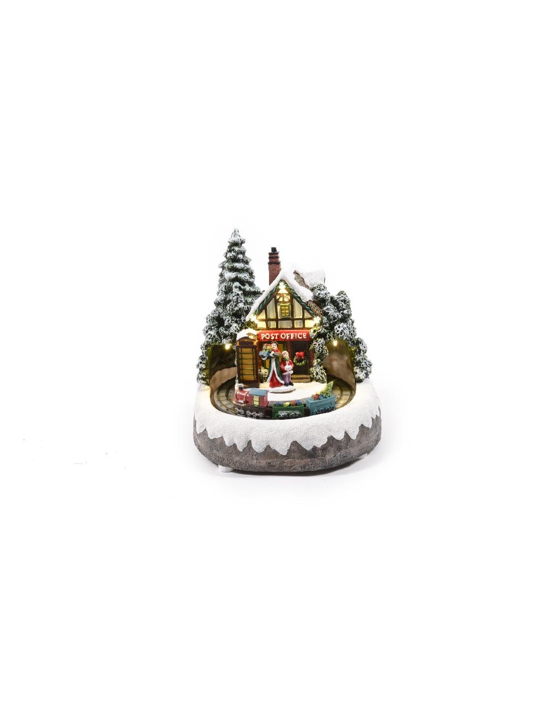 GIOSTRINE E VILLAGGI: vendita online PAESAGGIO NATALIZIO 27696 18X18X20CM LUCI MUSICA in offerta
