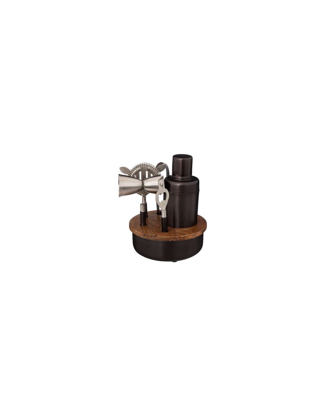 ACCESSORI VARI: vendita online SET COCKTAIL 194906 ACCIAIO CON BASE LEGNO in offerta