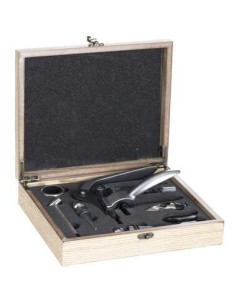 ACCESSORI VARI: vendita online KIT SOMMELIER 160755 9PZ SCATOLA LEGNO in offerta