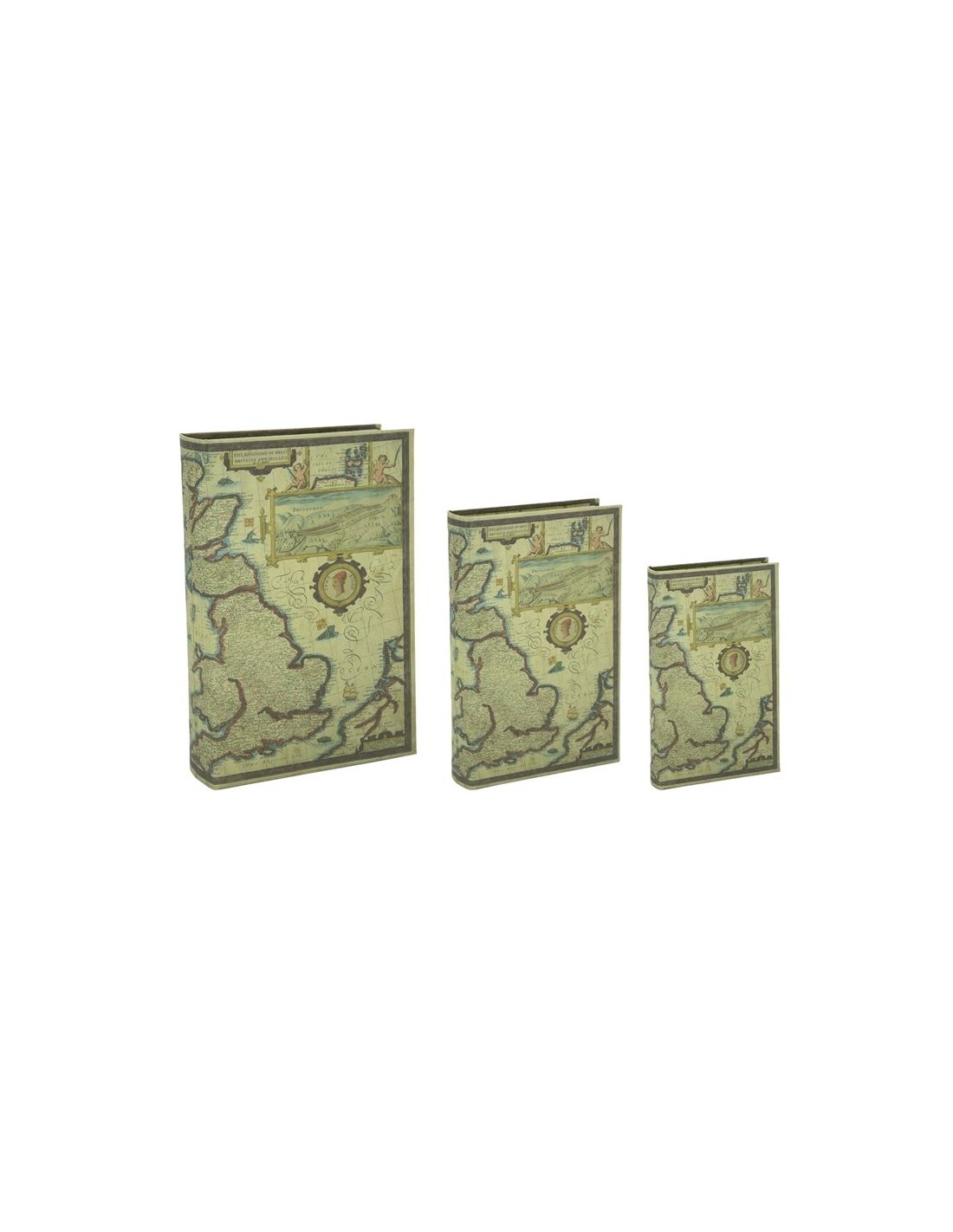 OGGETTISTICA: vendita online BOX LIBRO 801801 3 MISURA LEGNO/CANVAS in offerta