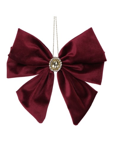 SFERE E PENDAGLI: vendita online DECORO FIOCCO BORDEAUX D'APP 32X38CM POLIES. in offerta