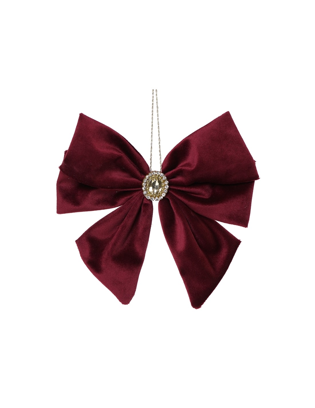 SFERE E PENDAGLI: vendita online DECORO FIOCCO BORDEAUX D'APP 32X38CM POLIES. in offerta
