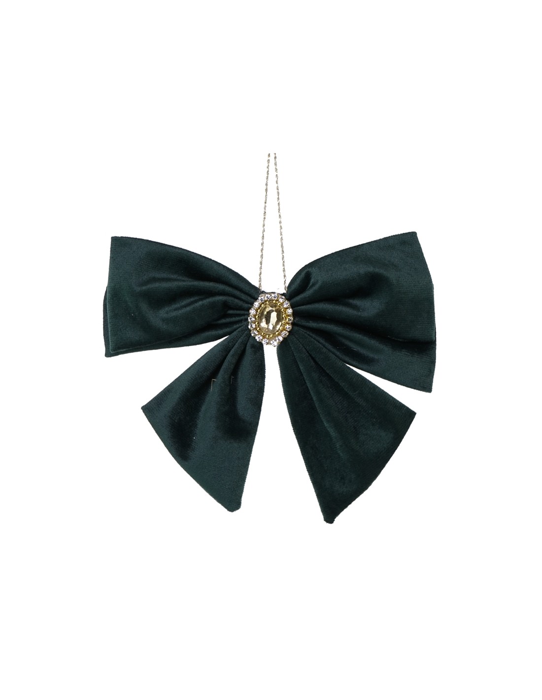 SFERE E PENDAGLI: vendita online DECORO FIOCCO VERDE D'APP 32X38CM POLIESTERE in offerta