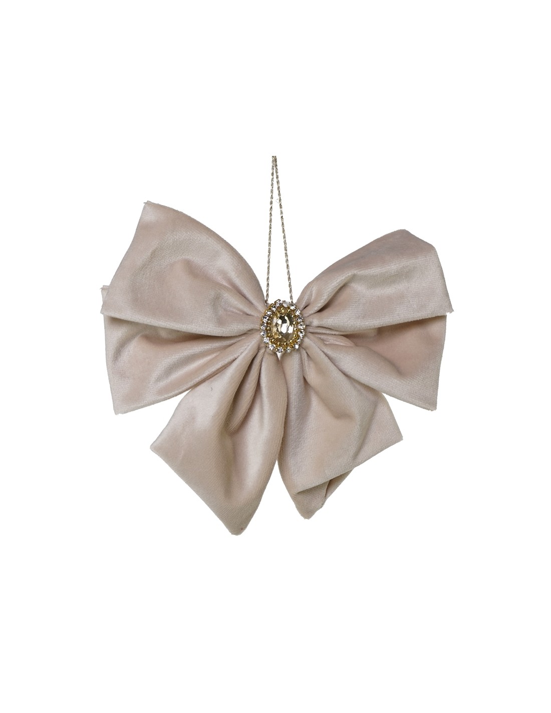 SFERE E PENDAGLI: vendita online DECORO FIOCCO AVORIO D'APP 20X19CM POLIESTERE in offerta