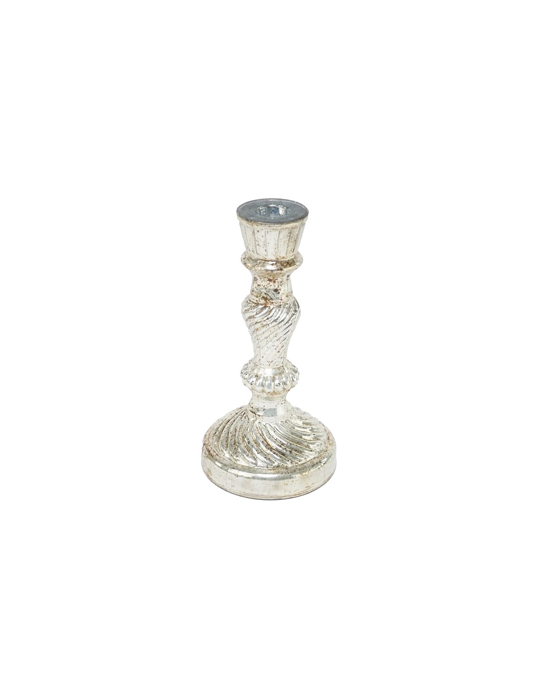 CANDELIERI: vendita online PORTACANDELA AVORIO ANTICO H.20CM VETRO in offerta