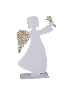 OGGETTISTICA NATALE: vendita online ANGELO GRIGIO H.28CM METALLO in offerta
