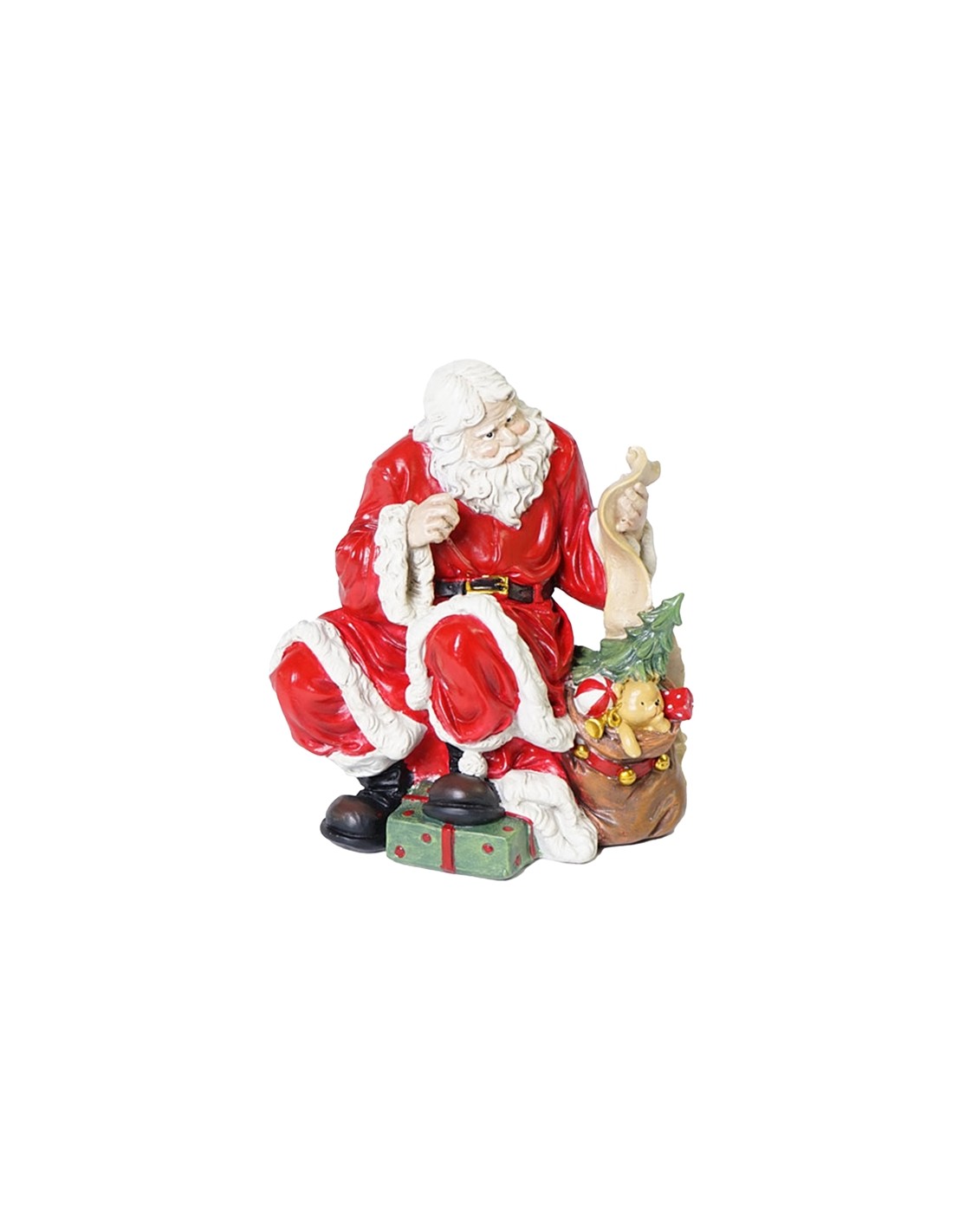 OGGETTISTICA NATALE: vendita online B.NATALE ROSSO C.REGALI 15X12X17CM RESINA in offerta