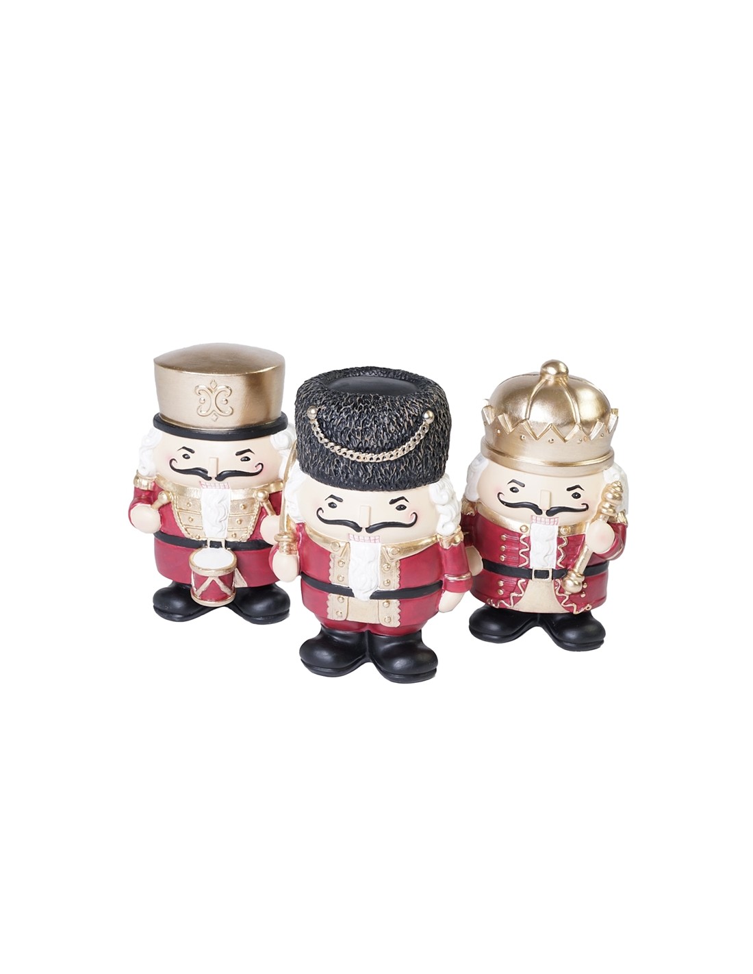 OGGETTISTICA NATALE: vendita online SOLDATINO BORDEAUX 3MOD H.20CM RESINA in offerta