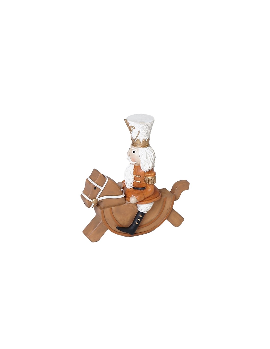OGGETTISTICA NATALE: vendita online SOLDATO A CAVALLO MARRONE 15X6X15CM RESINA in offerta