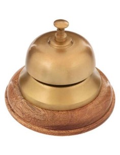 CAMPANELLO DA BANCO 193278 LEGNO/ALLUMINIO DORATO su Shop in Casa
