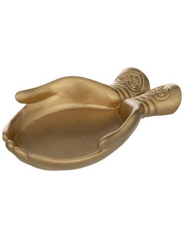 Coppa a forma di mano Main Atmosphera Resina Dorata 4 cm shopincasa.it