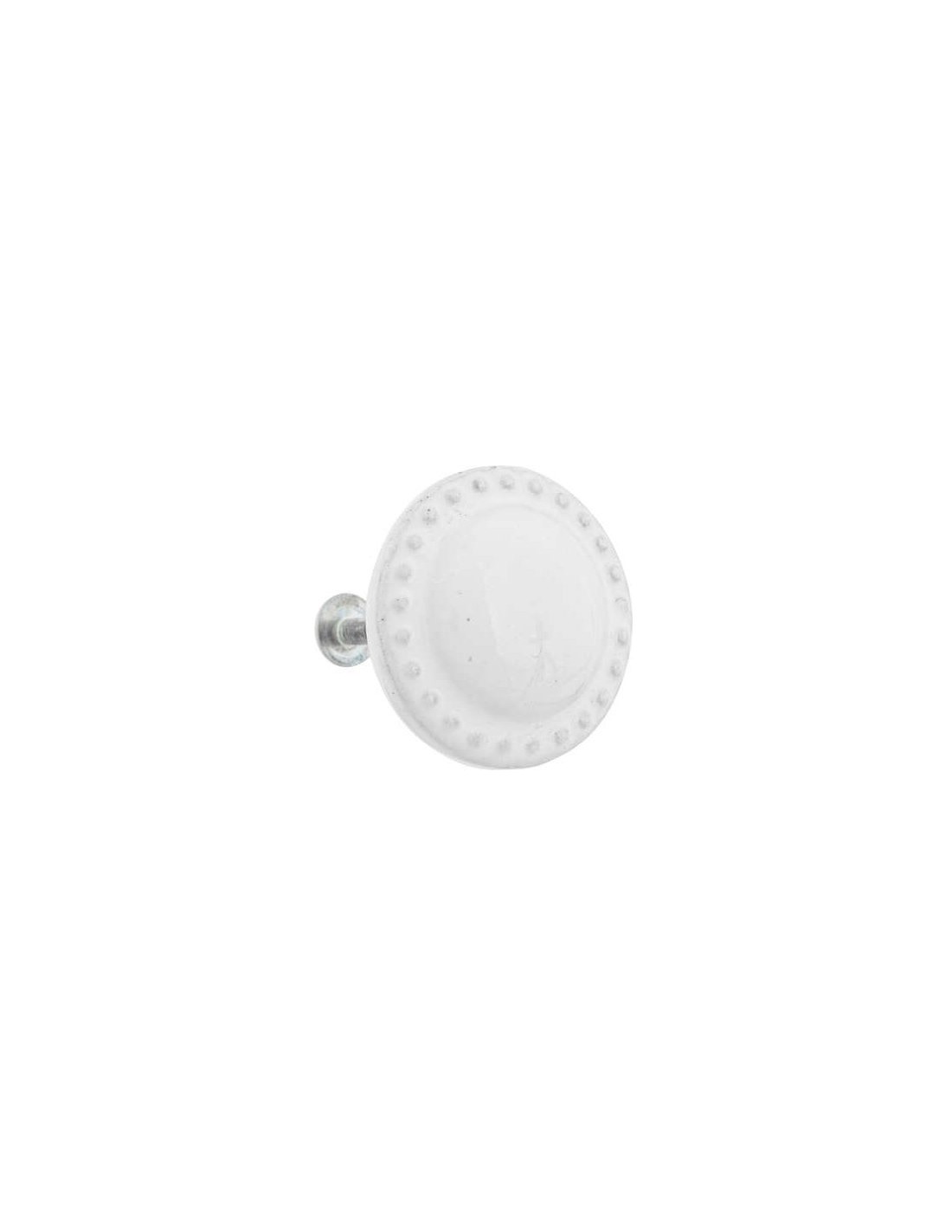 SET 2 POMELLI 195126 CERAMICA 4X4,6CM BIANCO su Shop in Casa