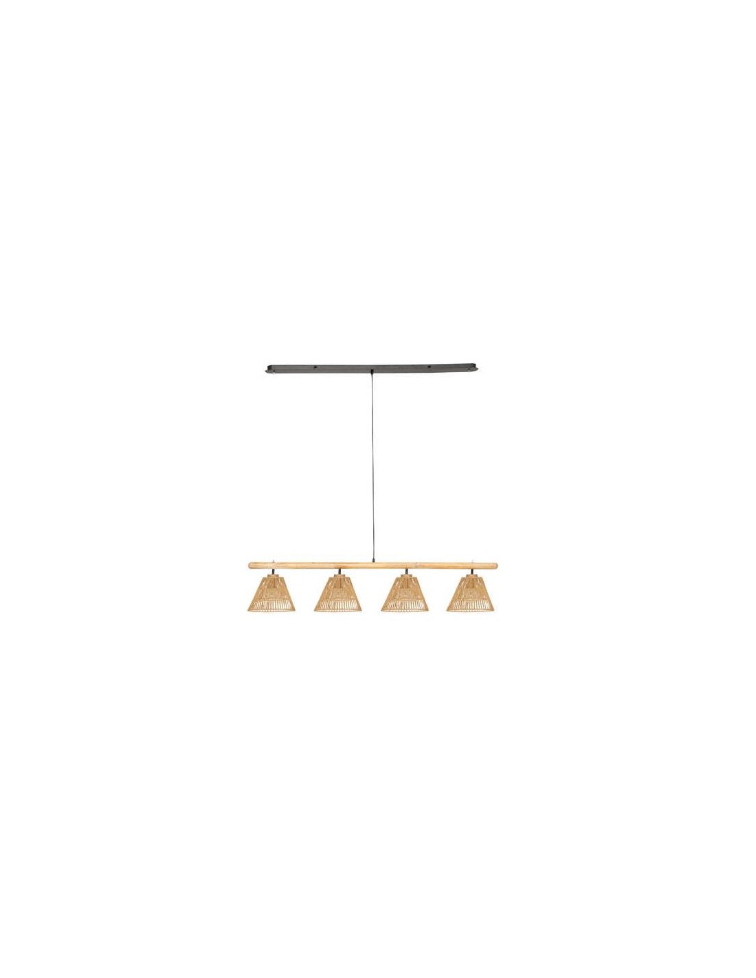 LAMPADARIO 195357 4 LUCI 132X25X29CM LEGNO/METALLO su Shop in Casa