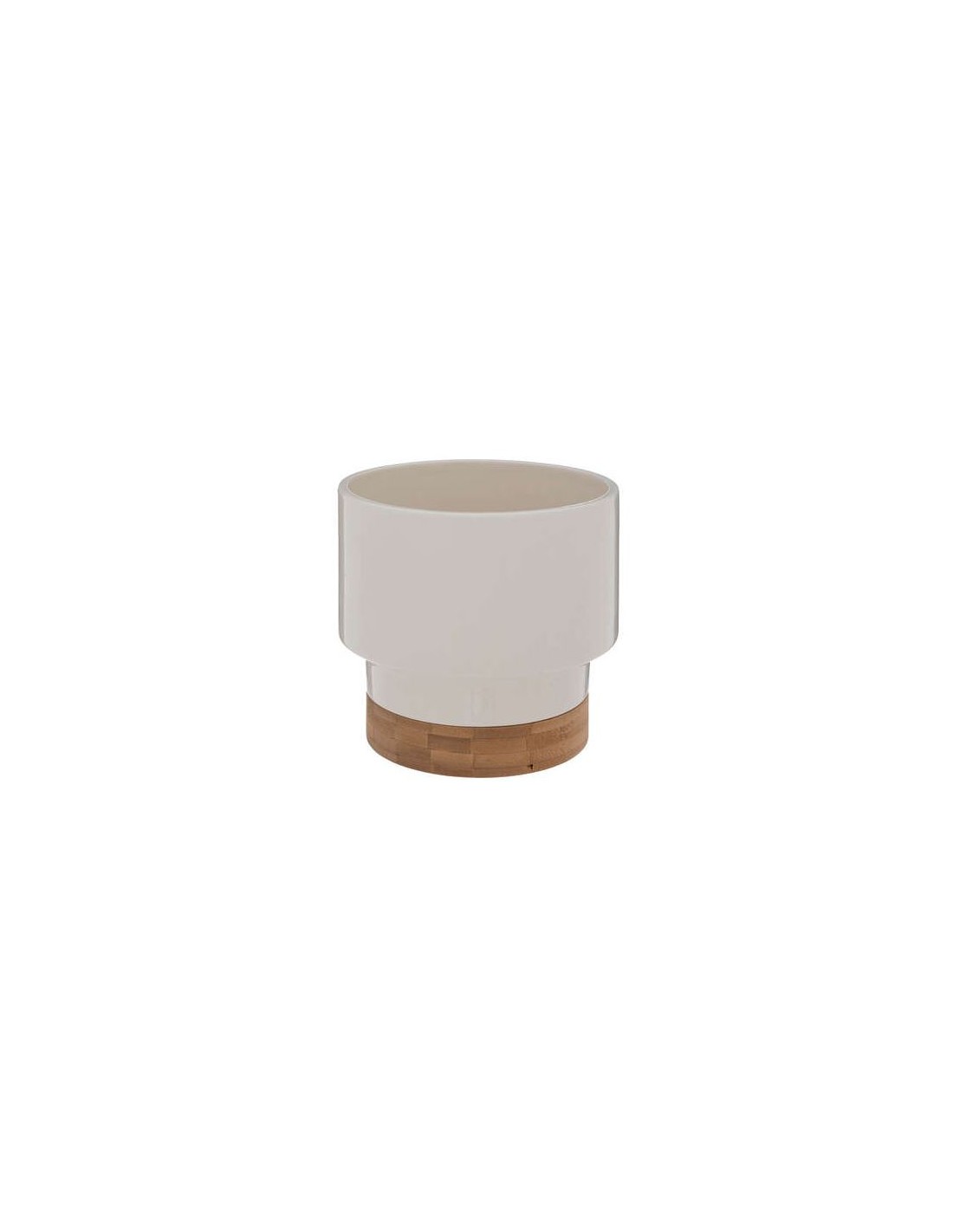 VASO 196719A CERAMICA/BAMBOO BIANCO 16X15CM su Shop in Casa