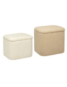 POUF 197354B 1 MIS MDF AVORIO 36,5X30,5X30,5CM su Shop in Casa