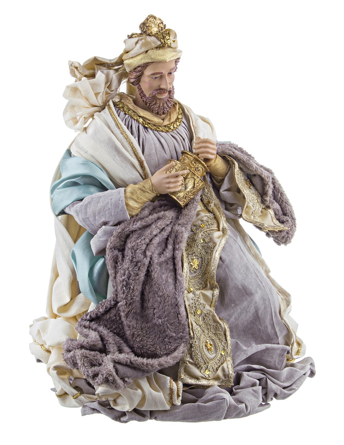 PERSONAGGI PRESEPE: vendita online Figura Re Magio Seduto di Natale - La Magia di Natale a casa tua in offerta