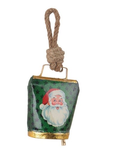 SFERE E PENDAGLI: vendita online Pendente Wendi Campana Babbo Verde di Natale, La Magia di Natale a Casa Tua in offerta