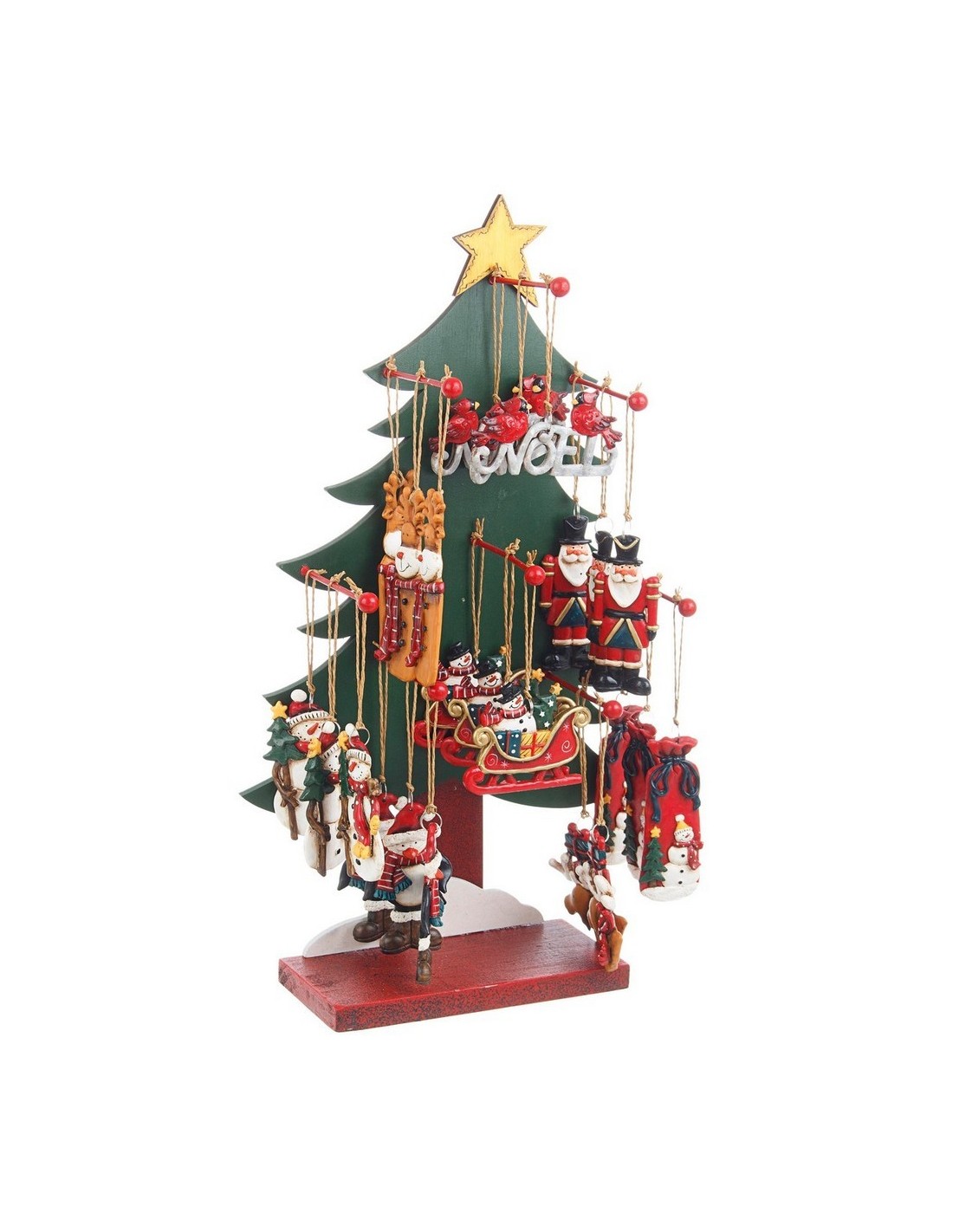 SFERE E PENDAGLI: vendita online Pendente di Natale Nicolas 9cm in Resina Assortito, Porta la Magia di Natale nelle Tue Decor...