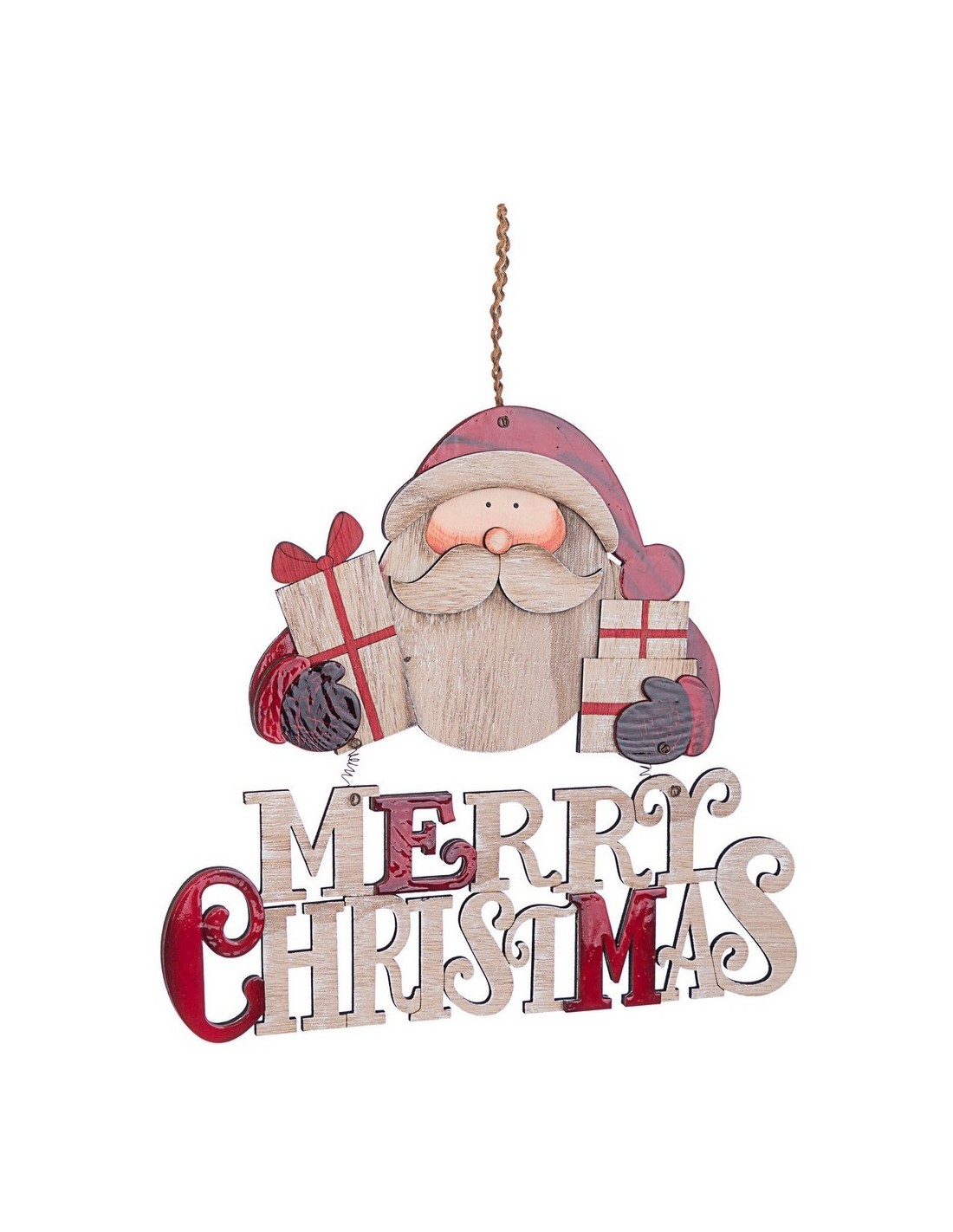 SFERE E PENDAGLI: vendita online Pendaglio di Natale Gregory Babbo con Scritta 38cm, Porta la Magia di Natale nella Tua Decor...
