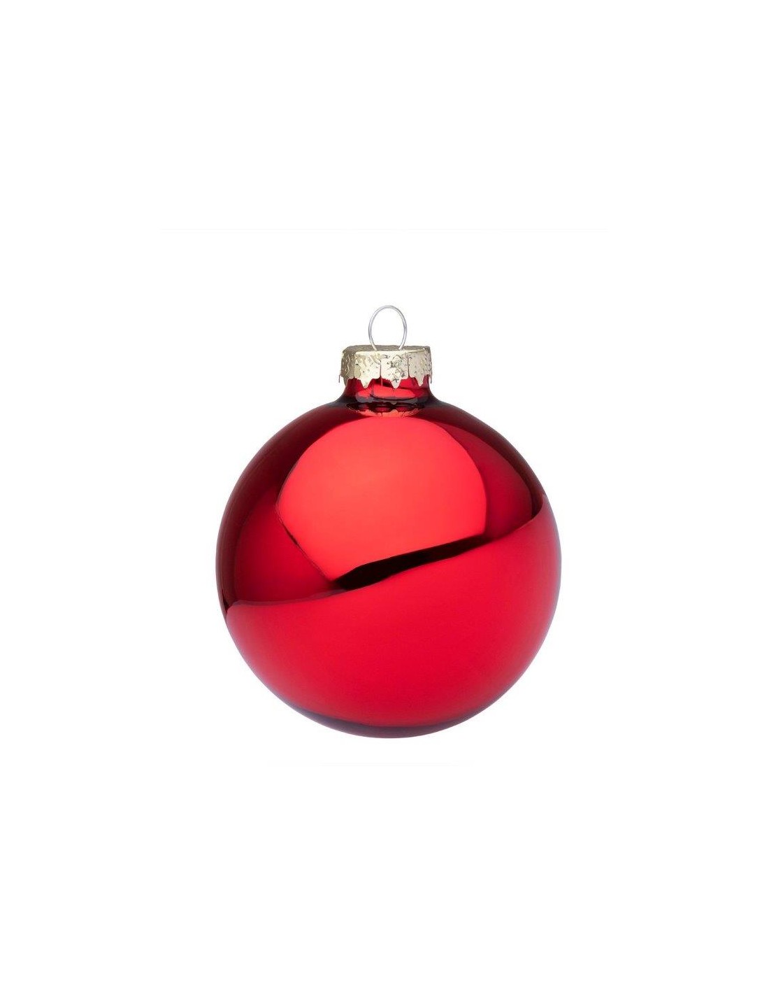 SFERE E PENDAGLI: vendita online Sfera di Natale in Vetro 8 cm Rosso Lucido, Porta la Magia di Natale a Casa Tua con Colori V...