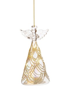 SFERE E PENDAGLI: vendita online Pendaglio Angelo Prism iridescente con LED, decorazione natalizia luminosa in vetro, addobbo...