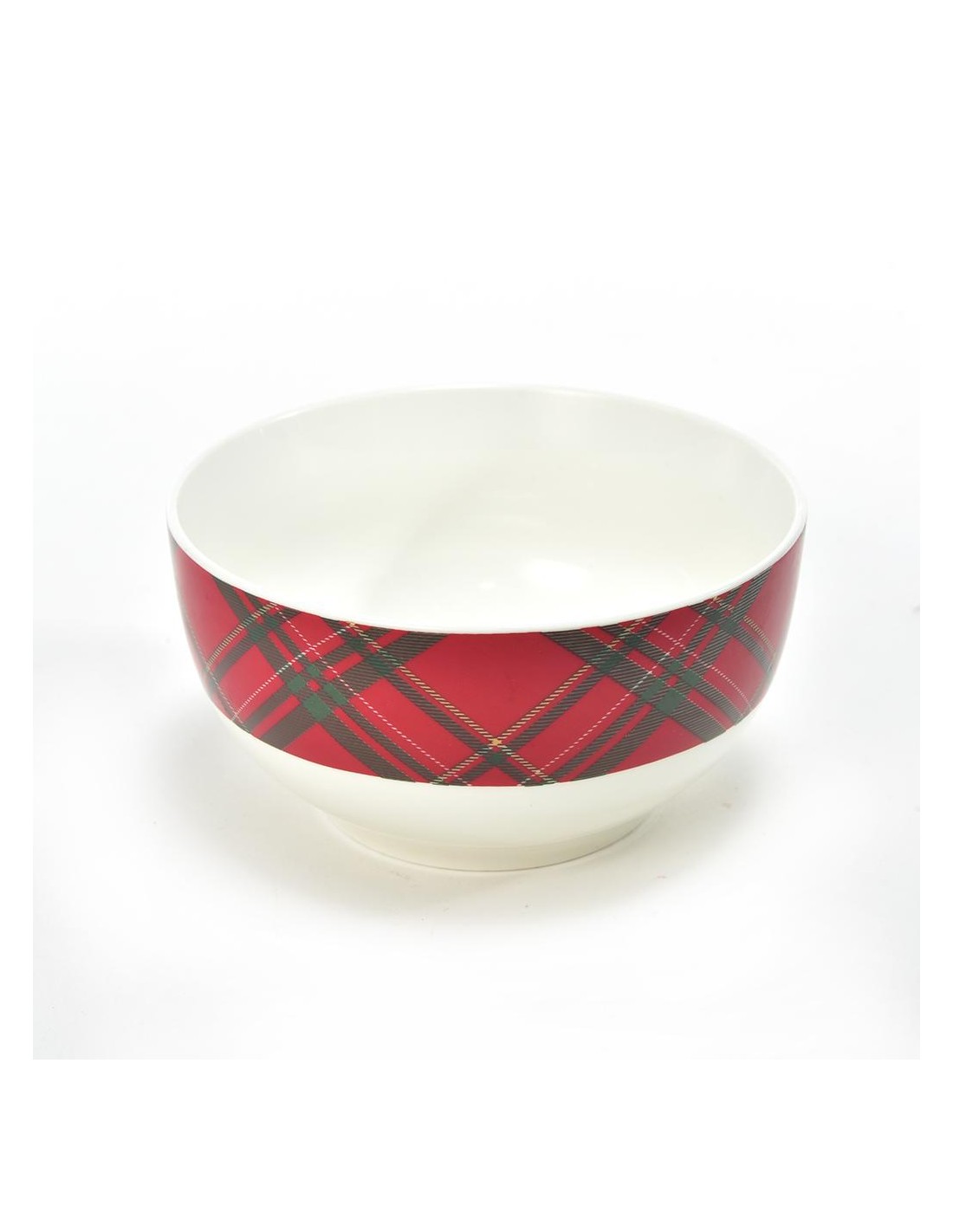 CIOTOLA CERAMICA TARTAN ROSSO 560ML su Shop in Casa
