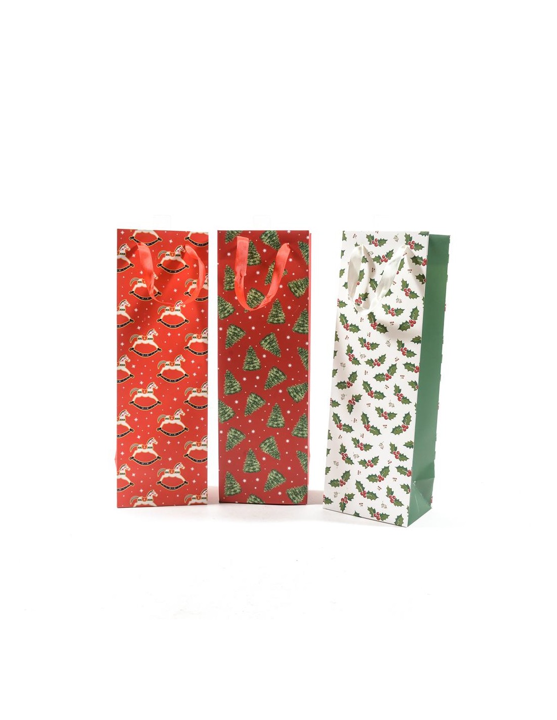 SACCHETTO PORTABOTTIGLIA 12,5X9,5X38CM ASSORTITO su Shop in Casa