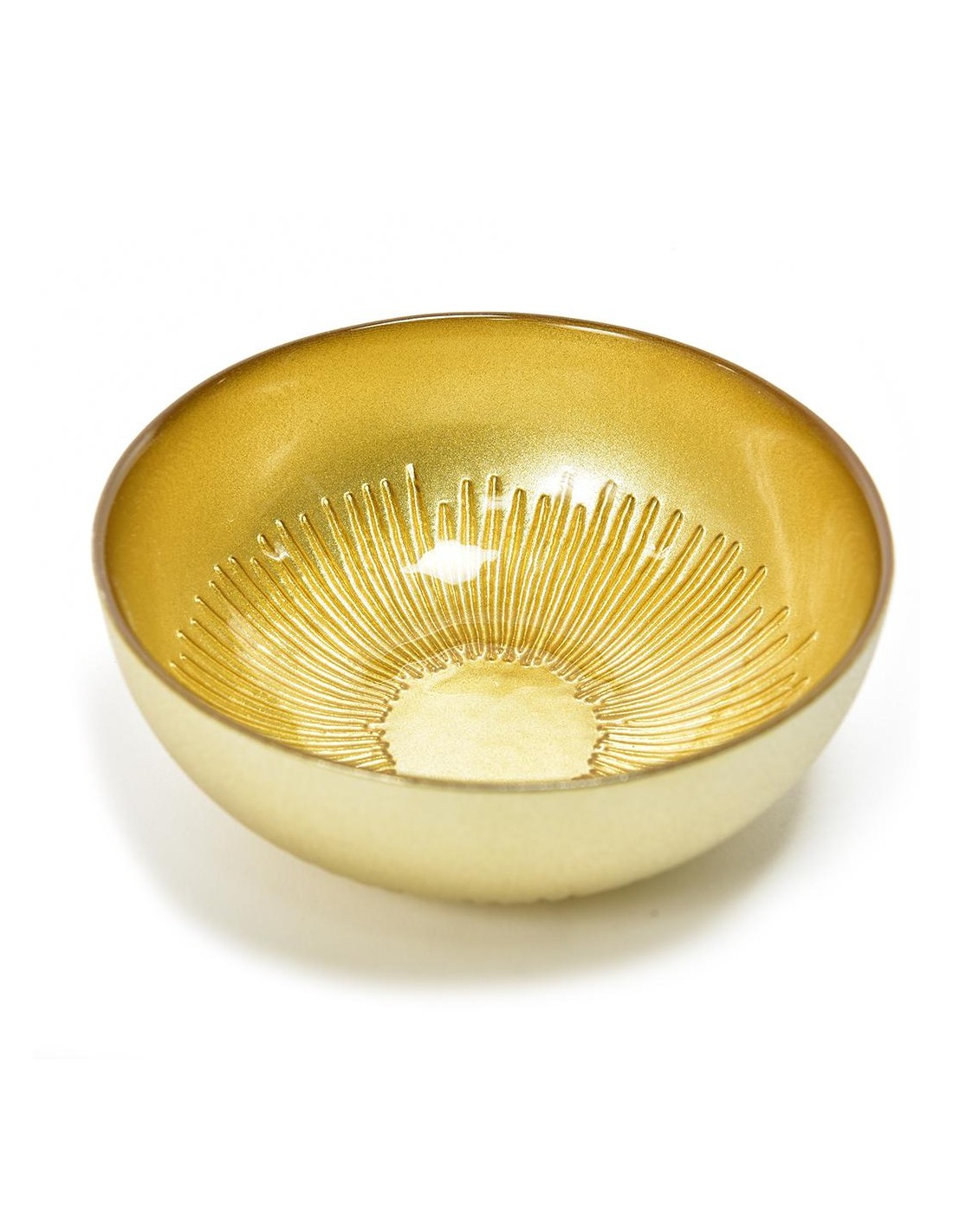 CIOTOLA VETRO LINES ORO 13X5,2CM su Shop in Casa