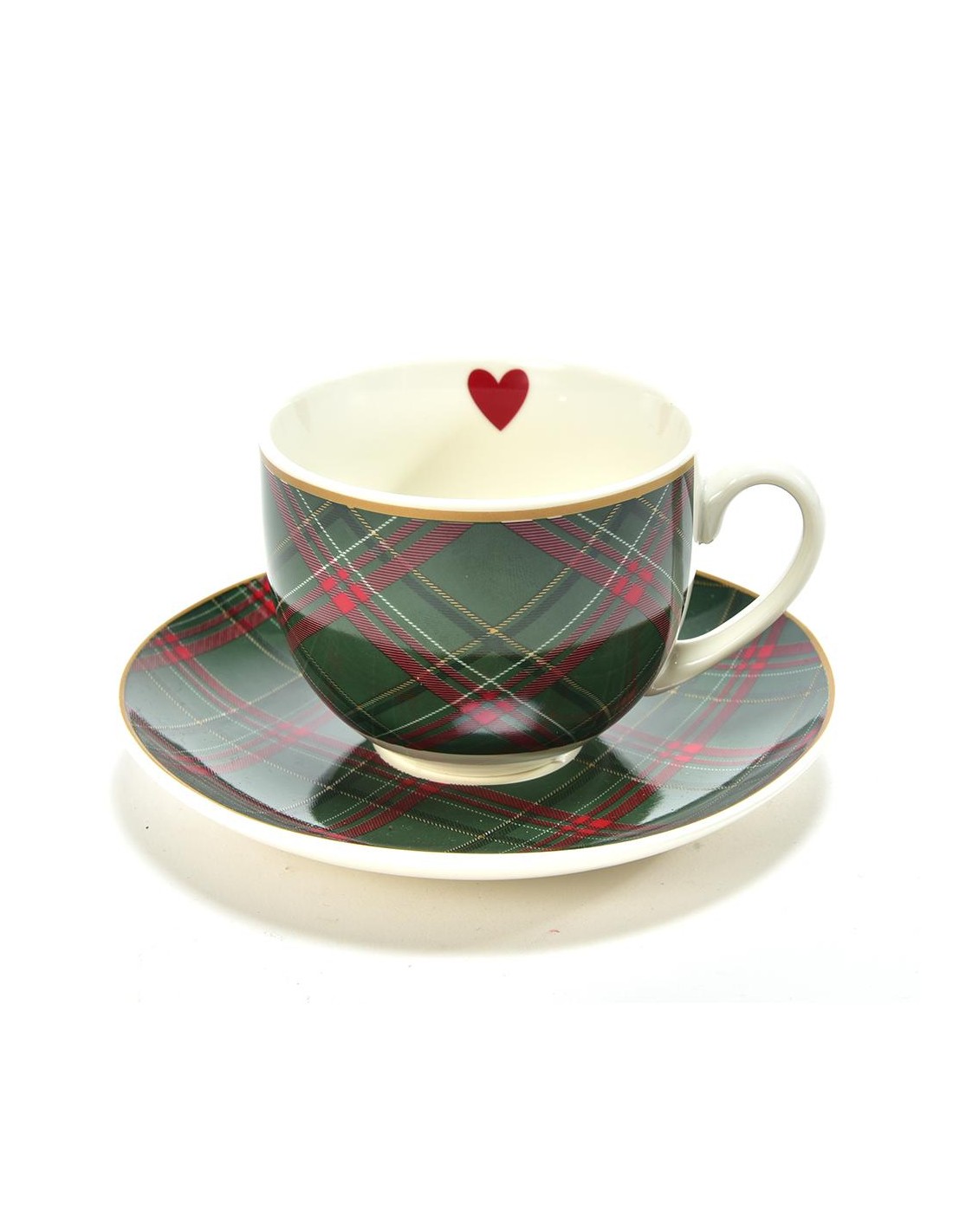 TAZZA DA THE VERDE 240ML CON PIATTINO su Shop in Casa