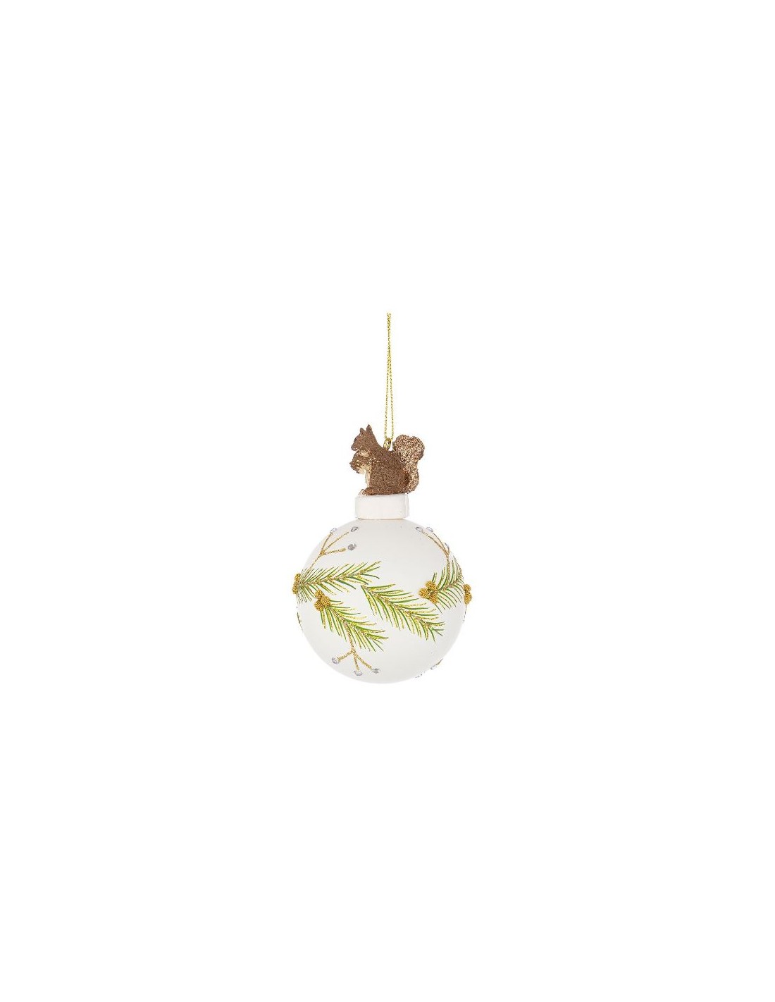 SFERE E PENDAGLI: vendita online Sfera in Vetro Bush 8 cm Bianco, Decorazione Natalizia Elegante per Aggiungere la Magia di N...