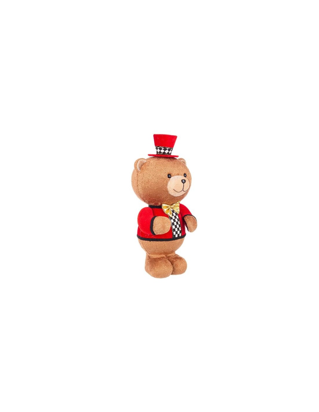 OGGETTISTICA NATALE: vendita online Orso Vestito Rosso con Cappello 22x20x48 cm, Decorazione Natalizia Festiva per Aggiungere...