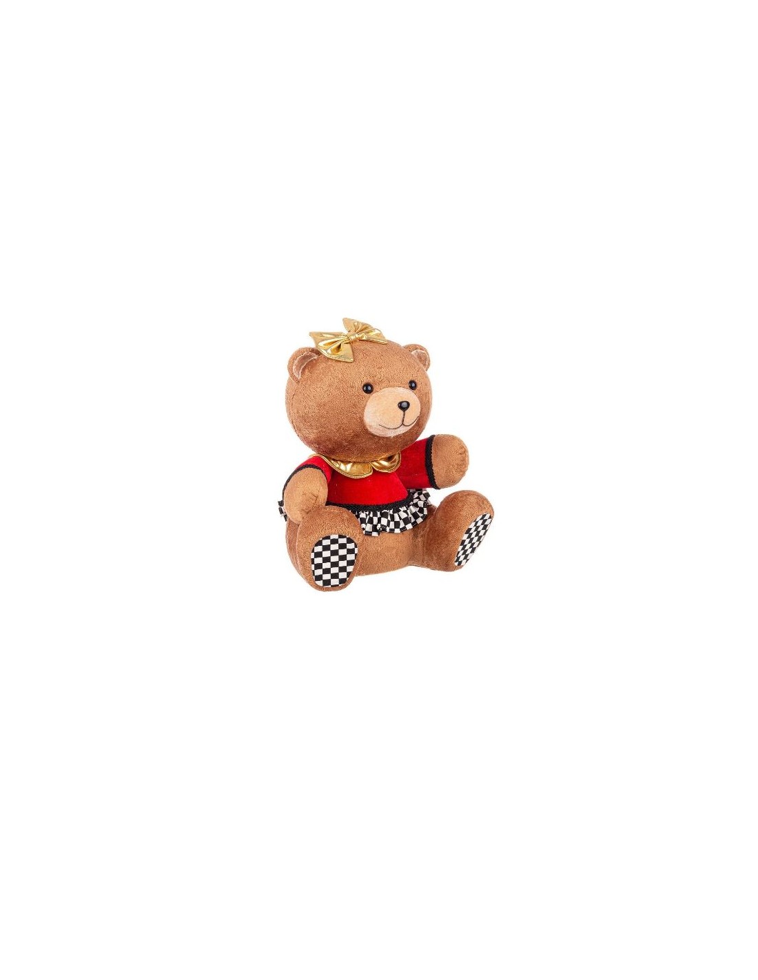 OGGETTISTICA NATALE: vendita online Orso Vestito Rosso con Gonna 28x25x33 cm, Decorazione Natalizia Adorabile per Aggiungere ...
