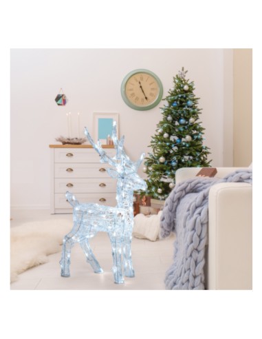 LUCI DI NATALE: vendita online RENNA 3D 05990 65CM 80LED BIANCO in offerta